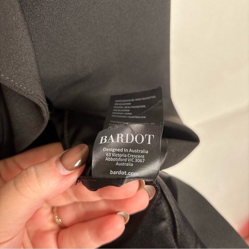 Bardot Carmelle Black Dress Ruffle size 4 - Picture 10 of 16